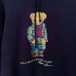 Polo Ralph Lauren Men’s Polo Bear Fleece Hoodie in Navy